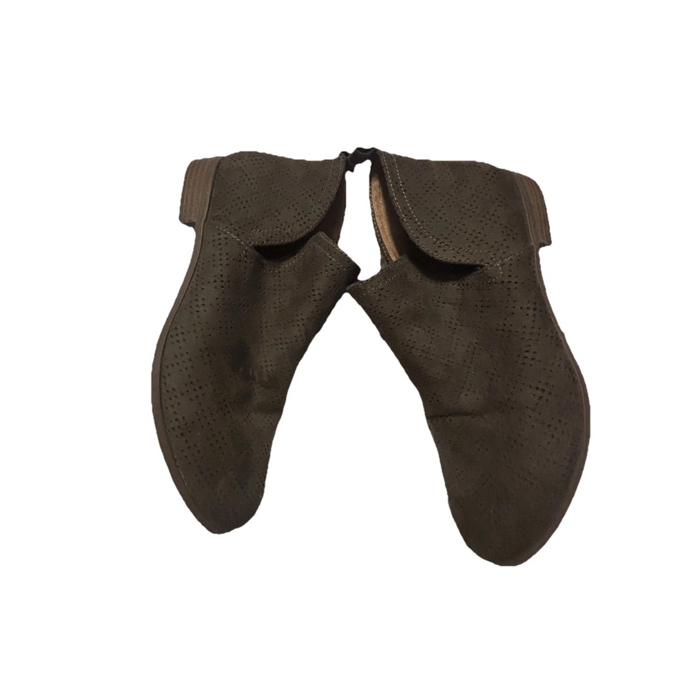 Dr. Scholl's Rate Ankle Boots Women's Size 9 Olive Green Faux Suede - Picture 6 of 6